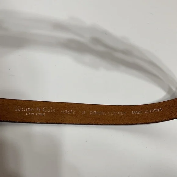 Vintage Kenneth Cole Western Style Leather Belt with Silver Buckle Detai… - Picture 10 of 14